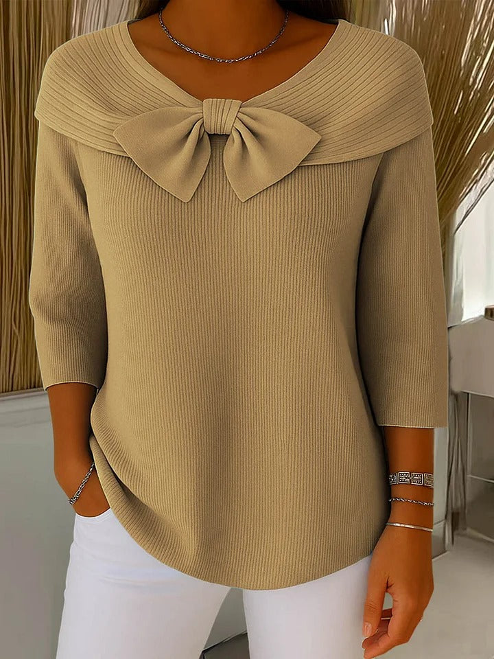 Trinidad | Sweater med sløjfe og rund hals