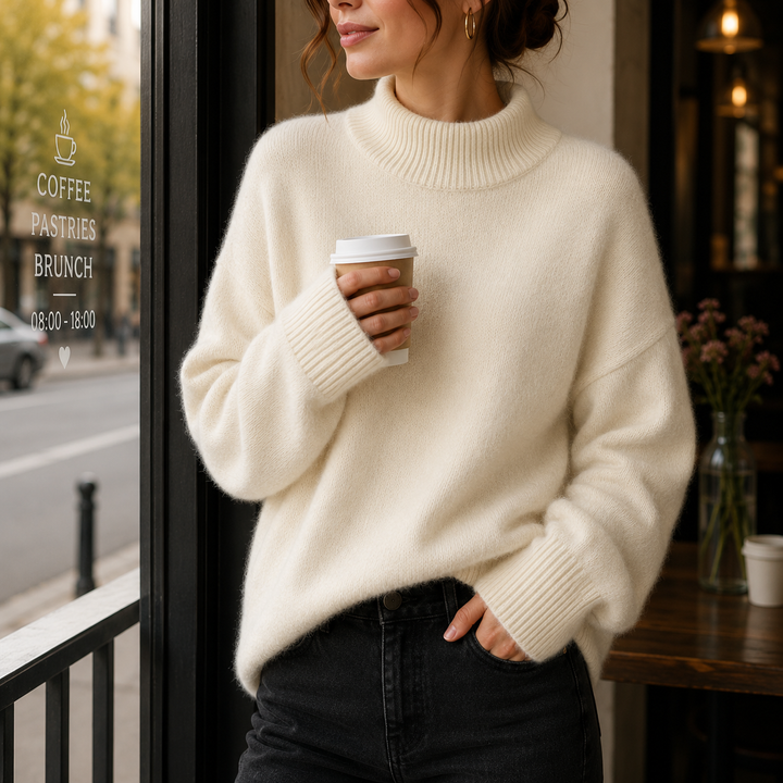 Juniper | Oversized rullekravetrøje til kvinder