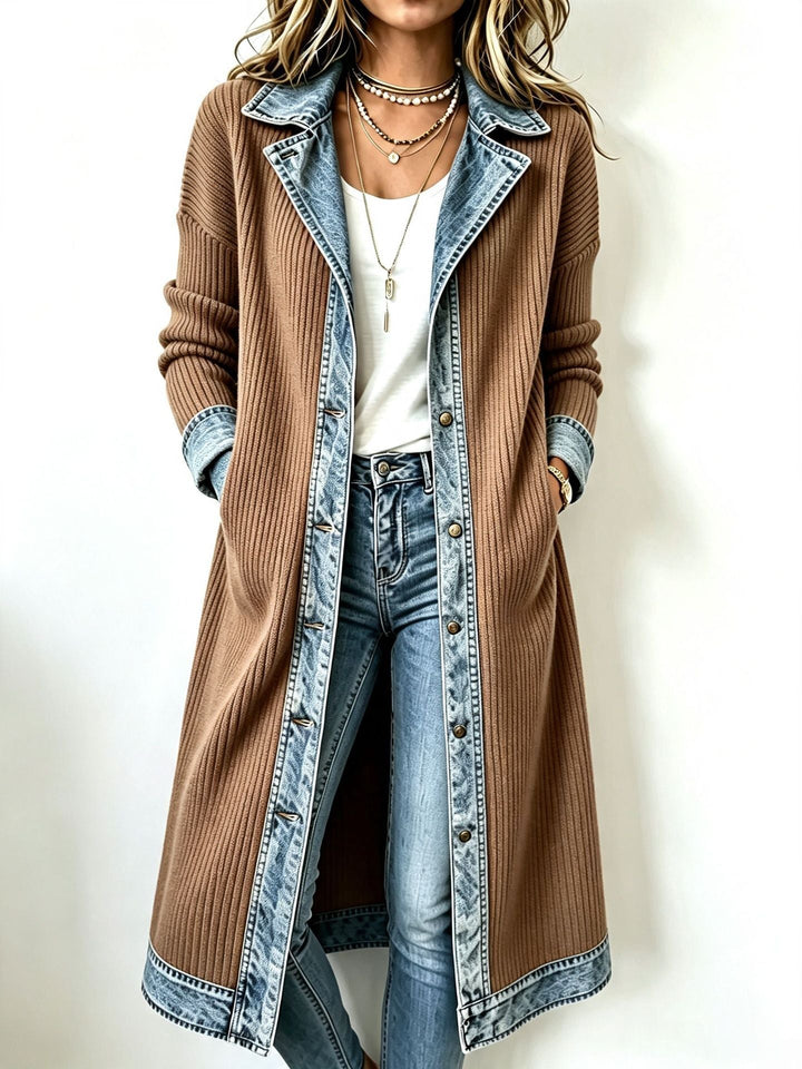 Riley™ | Afslappet lang strikcardigan