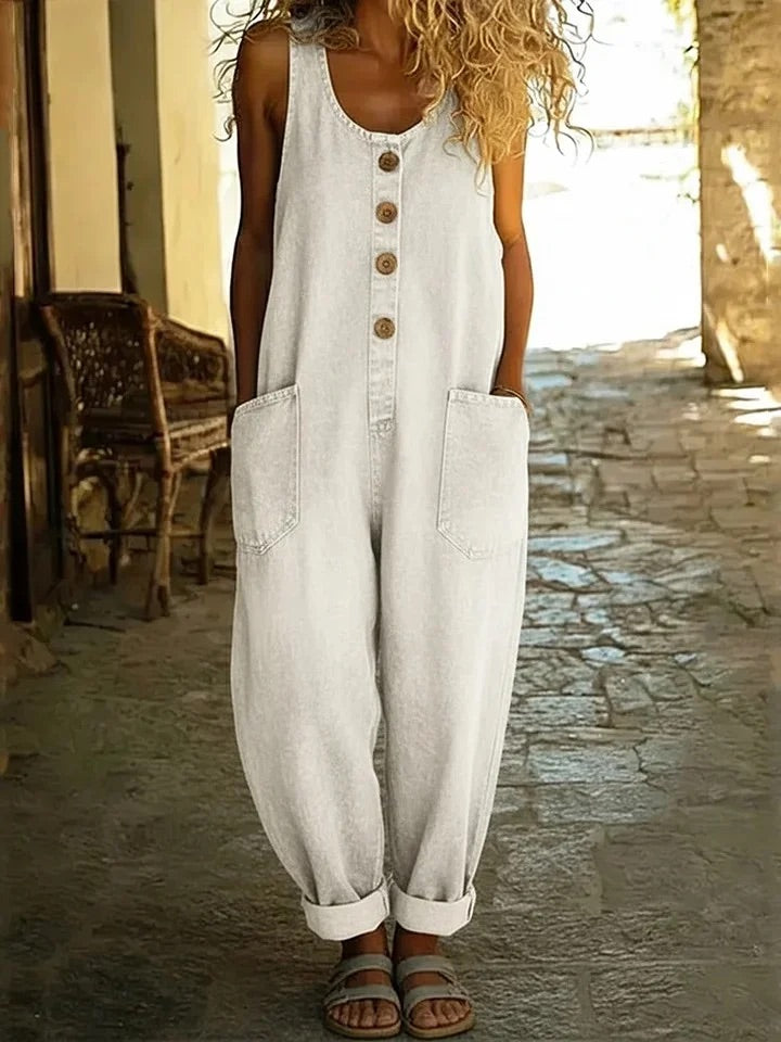 Ruth | Vintage denimoveralls i vasket bomuld