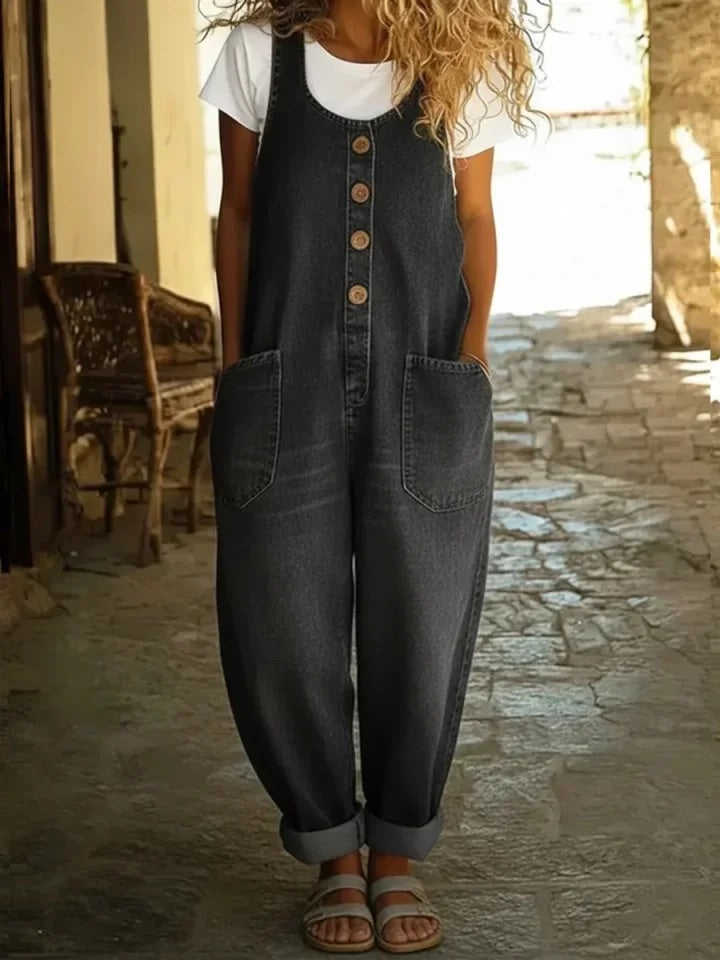 Ruth | Vintage denimoveralls i vasket bomuld