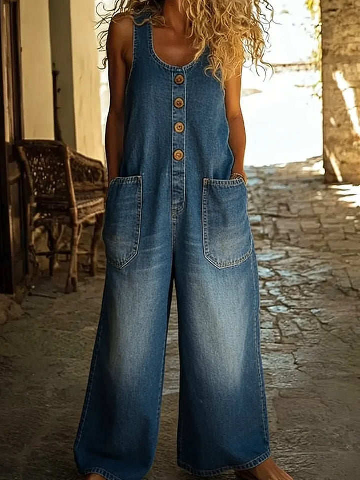 Ruth | Vintage denimoveralls i vasket bomuld