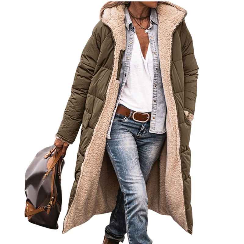 Edda – Vendbar vinterjakke med sherpafor