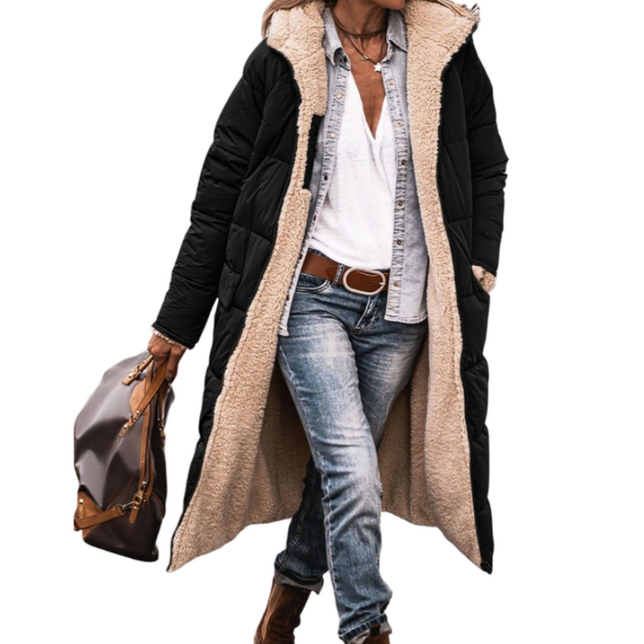 Edda – Vendbar vinterjakke med sherpafor