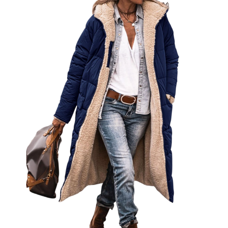 Edda – Vendbar vinterjakke med sherpafor