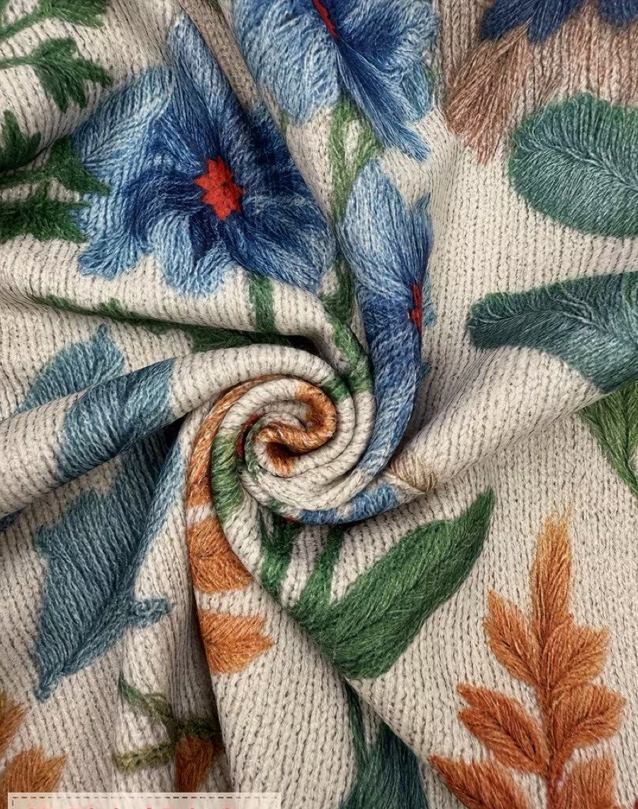 Tabitha™ | Cardigan med botaniske haveblomster og lynlås