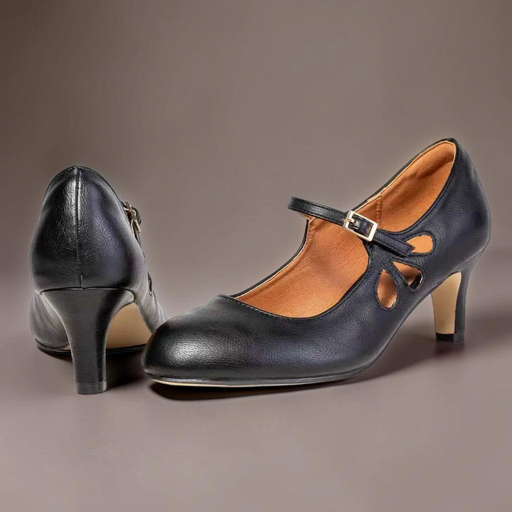 Birgit | Klassiske sorte pumps med lukket snude
