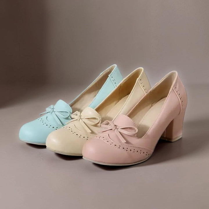 Marianne | Elegante slip-on-pumps med sløjfe