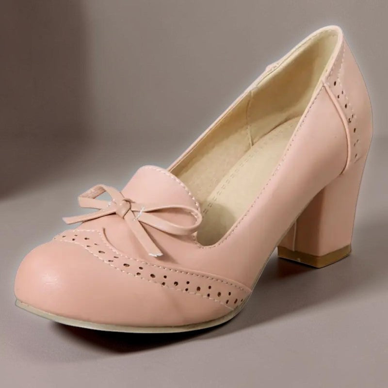 Marianne | Elegante slip-on-pumps med sløjfe